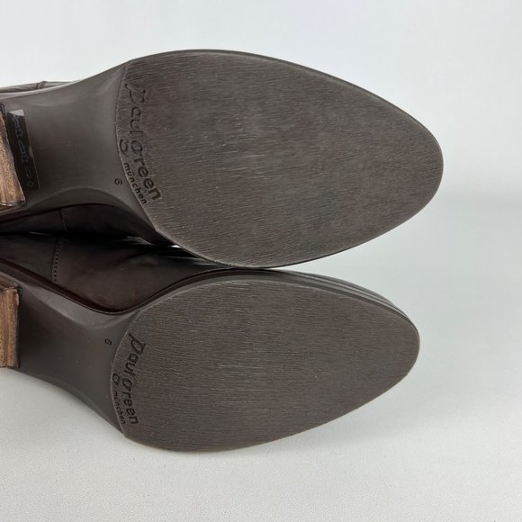 Paul Green Womens Jano Brown Leather Scrunch Chelsea Ankle Boot size US 8.5 UK 6 - Picture 11 of 13